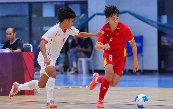 U16 futsal Việt Nam đã ngược dòng thành công trước U17 futsal Myanmar 