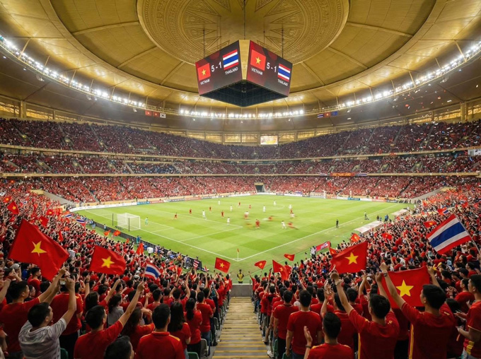 Hình ảnh minh hoạ bên trong sân vận động Trống Đồng