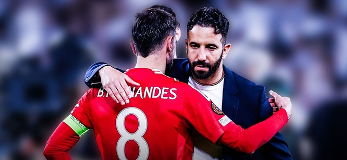HLV Ruben Amorim không giấu giếm nỗi lo ngại khi MU thiếu đội trưởng Bruno Fernandes