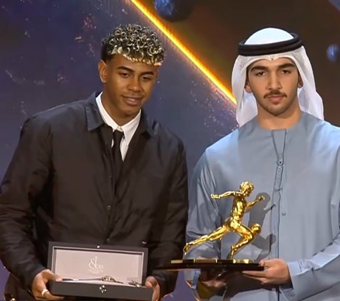 Yamal được vinh danh tại Globe Soccer Awards