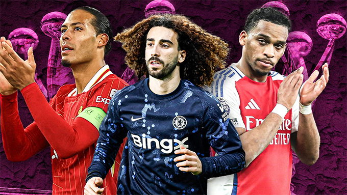 Marc Cucurella không nằm trong Top 5, vị trí Top 1 không thuộc về Van Dijk