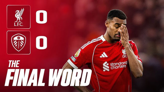 Liverpool vừa bị Leeds cầm hòa không bàn thắng