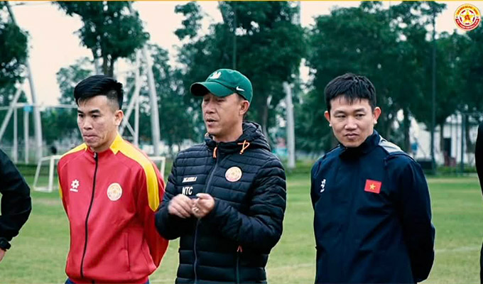 HLV Phan Như Thuật về làm trợ lý cho HLV Nguyễn Thành Công ở PVF-CAND - Ảnh: PVF-CAND