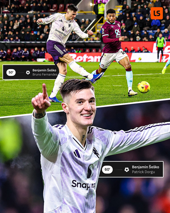 Sesko lập cú đúp ngay trận đầu sau khi Amorim bị sa thải