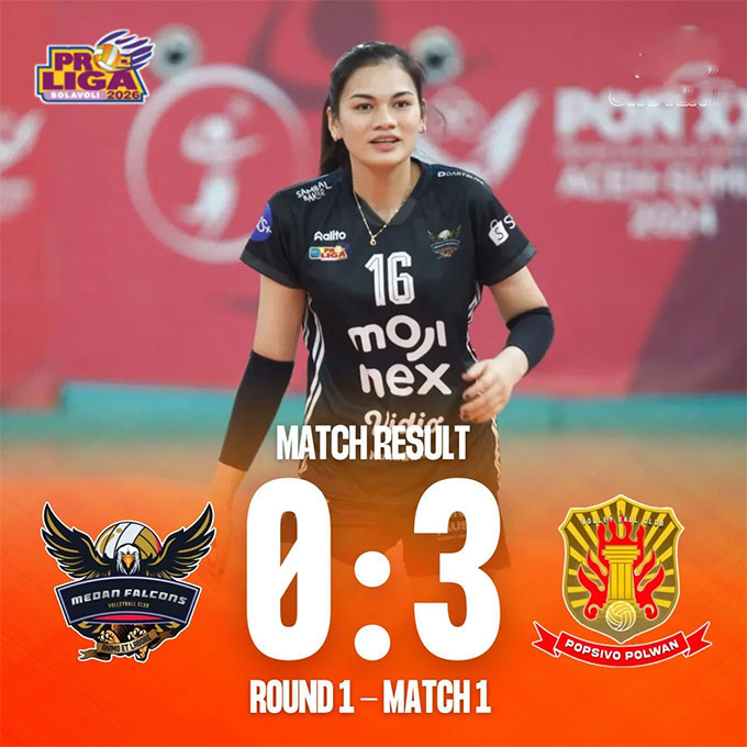 Như Quỳnh nhận thất bại nặng nề trong ngày ra mắt Medan Falcons 