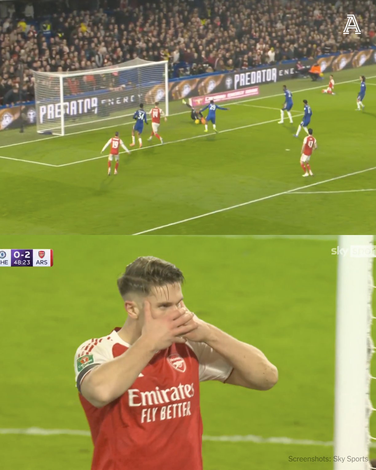 Sanchez bắt hụt bóng nhưng vừa tầm đà để Gyokeres ghi bàn