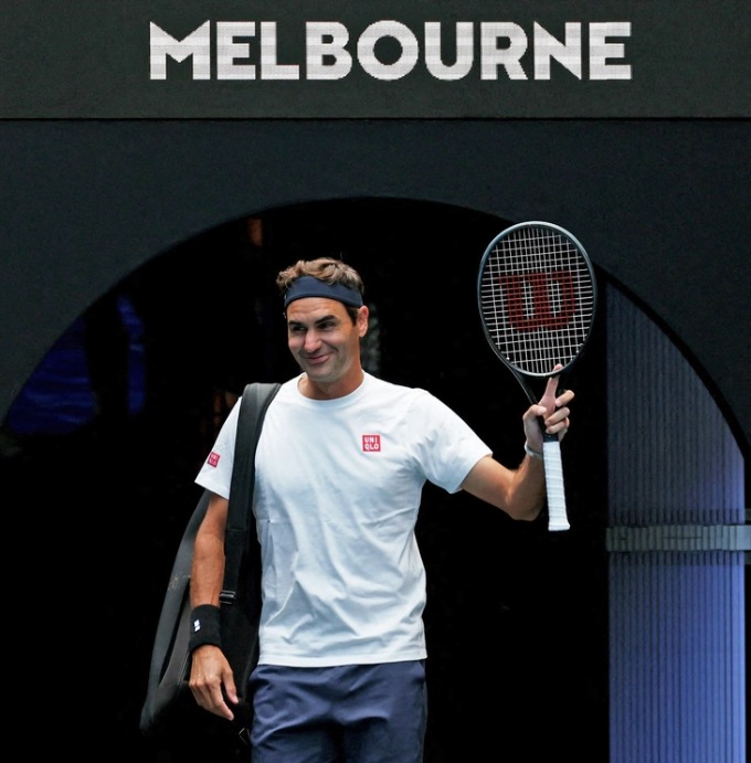 Federer xuất hiện ở Melbourne Park