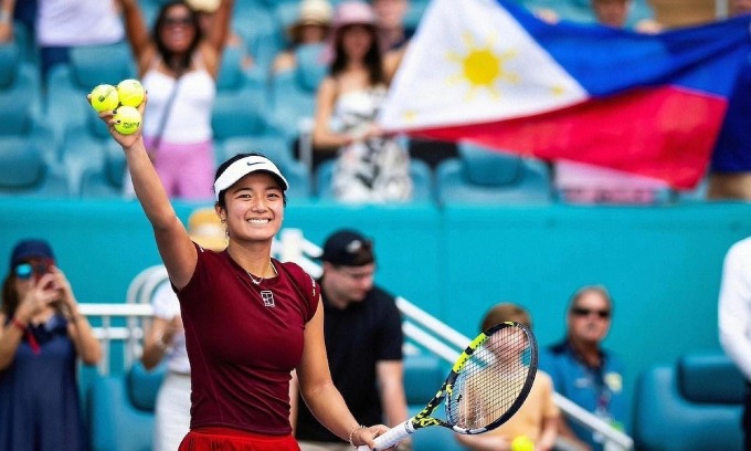 Alexandra Eala nhận được sự cổ vũ nhiệt tình