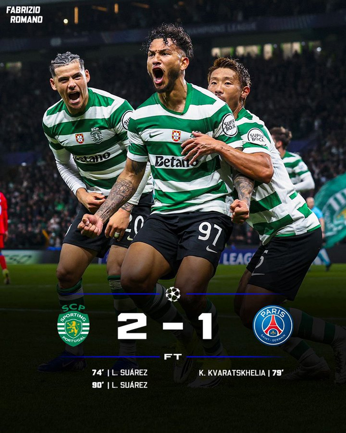 PSG thua sốc Sporting