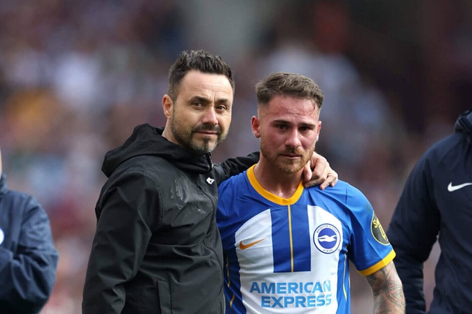 Mac Allister là học trò cưng của De Zerbi thời ở Brighton