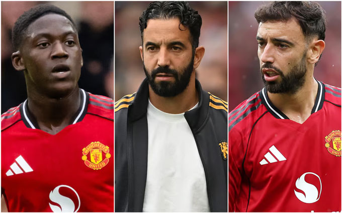 HLV Amorim không tin tưởng Mainoo và chỉ để anh đá dự bị cho Bruno