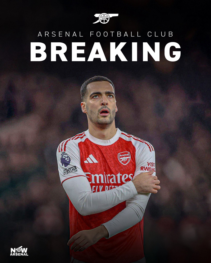 Arsenal xác nhận Merino gặp chấn thương nghiêm trọng