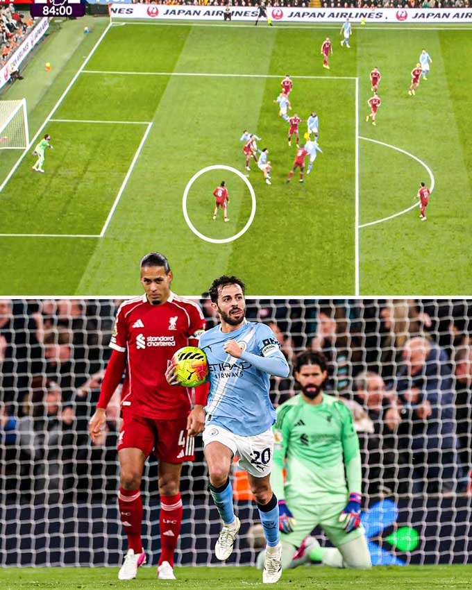 Szoboszlai đứng sai vị trí giúp Bernardo ghi bàn gỡ hòa 1-1