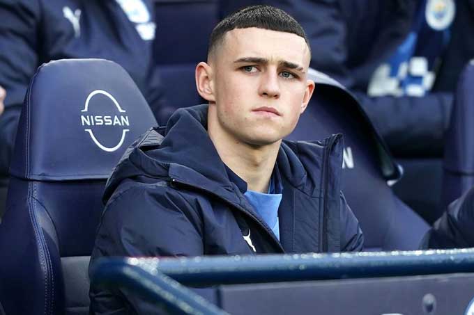 Foden thường xuyên ngồi dự bị tại Man City trong các trận gần đây