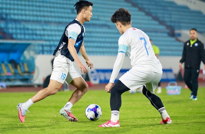 Hình ảnh Nam Định tập ngày mùng 3 Tết - Ảnh: NĐ FC