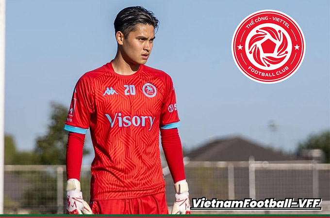 Thủ môn Việt kiều Australia - Lawrence Caruso đang thử việc tại Thể Công Viettel - Ảnh: Vietnamfootball - VFF