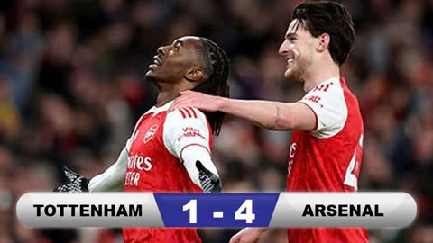 Kết quả Tottenham 1-4 Arsenal: Pháo nổ tưng bừng