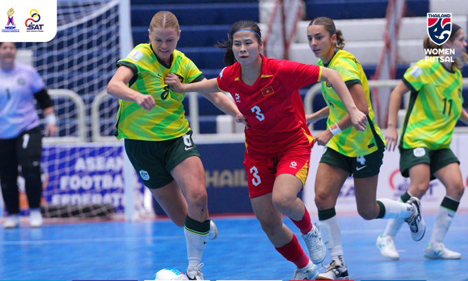 Australia đã tận dụng tốt ưu thế về thể hình để giành chiến thắng. Ảnh: Futsal Thái Lan