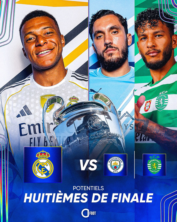 Real có thể đối đầu Man City hoặc Sporting