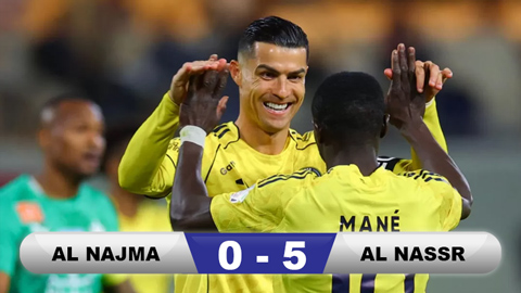 Kết quả Al Najma 0-5 Al Nassr: Ronaldo và đồng đội chiếm ngôi đầu