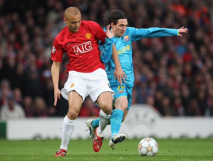 Wes Brown đã kèm chết Messi tại bán kết Champions League 2007/08