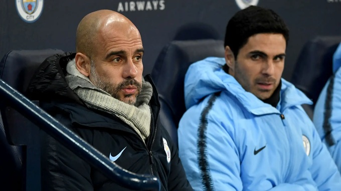 Arteta từng là trợ lý của Guardiola ở Man City