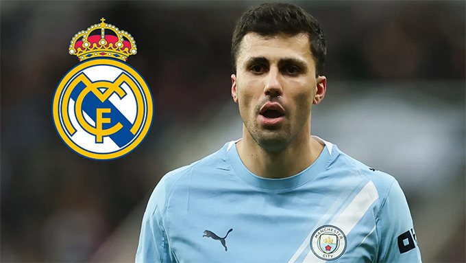 Man City sẵn sàng để Rodri tới Real Madrid