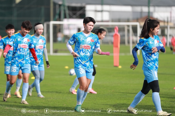 ĐT nữ Việt Nam chuẩn bị tham dự giải vô địch châu Á 2026. Ảnh: VFF