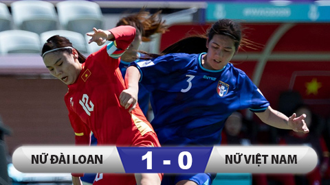 Kết quả ĐT nữ Đài Bắc Trung Hoa 1-0 ĐT nữ Việt Nam: Thất bại đáng tiếc
