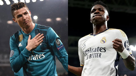 Vinicius đá hỏng phạt đền trong ngày cân bằng kỷ lục của Ronaldo
