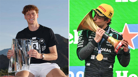 Jannik Sinner và Kimi Antonelli cùng viết nên ‘Chủ nhật vàng’ cho thể thao Italia