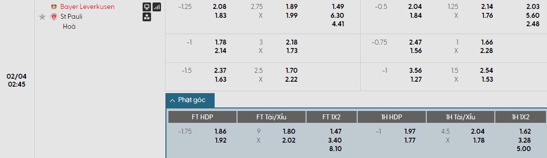 Nhật định phạt góc Leverkusen vs St. Pauli, 2h45 ngày 04/02 - Ảnh 1