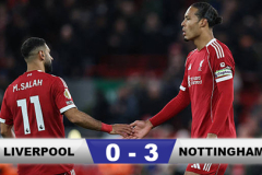 Kết quả Liverpool 0-3 Nottingham: Tan nát Anfield