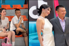 'Nữ hoàng nội y' Ngọc Trinh đánh pickleball cùng đại gia