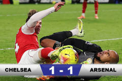 Kết quả Chelsea 1-1 Arsenal: 'Mưa thẻ' ở derby London