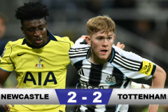 Kết quả Newcastle 2-2 Tottenham: Tottenham 'vỡ òa' phút 90+5