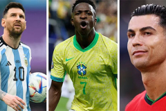 Vinicius Jr xếp trên cả Ronaldo lẫn Messi