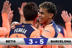 Kết quả Betis 3-5 Barca: Antony, Yamal, Torres đồng loạt ghi bàn