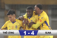 Kết quả Thể Công Viettel 1-4 Sông Lam Nghệ An: Cú sốc ở Hàng Đẫy