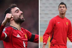Bruno Fernandes vượt mặt Cristiano Ronaldo