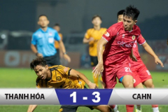 Kết quả Thanh Hóa 1-3 CAHN: Văn Hậu ghi siêu phẩm
