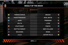 Kết quả bốc thăm vòng 1/8 Europa League 2025/26: Gà nhà đá nhau