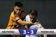 Kết quả Hải Phòng 3-3 Thanh Hoá: Thanh Hóa hoà quả cảm