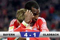 Kết quả Bayern 4-1 Gladbach: Cúp bạc Bundesliga nằm trong túi