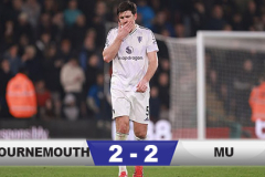 Kết quả Bournemouth 2-2 MU: Quỷ đỏ hòa hú vía